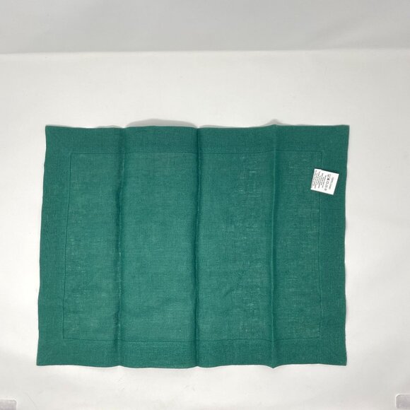 Solino Home 6 Linen Napkins/Placemats Sonoma Green - Picture 4 of 7